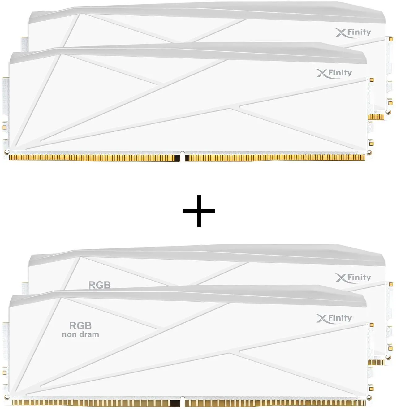 Alt view image 3 of 4 - V-COLOR DDR5 SCC 2+2 KIT Manta XFinity 48GB(24GBx2) 8000MHz with RGB Filler kit CL38 1.4V RGB Gaming Desktop Upgrade RAM Memory Module - White (TMXFL2480838WW-DW)