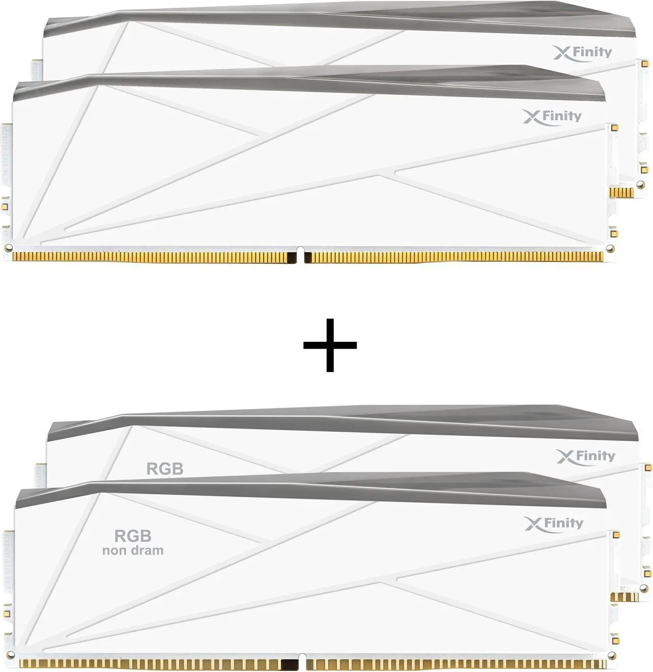 Alt view image 3 of 4 - V-COLOR DDR5 SCC 2+2 KIT Manta XFinity 32GB(16GBx2) 8200MHz CUDIMM with RGB Filler kit CL38 1.45V RGB Gaming Desktop Upgrade RAM Memory Module - White/Silver (TMXFCL1682838WS-DW)