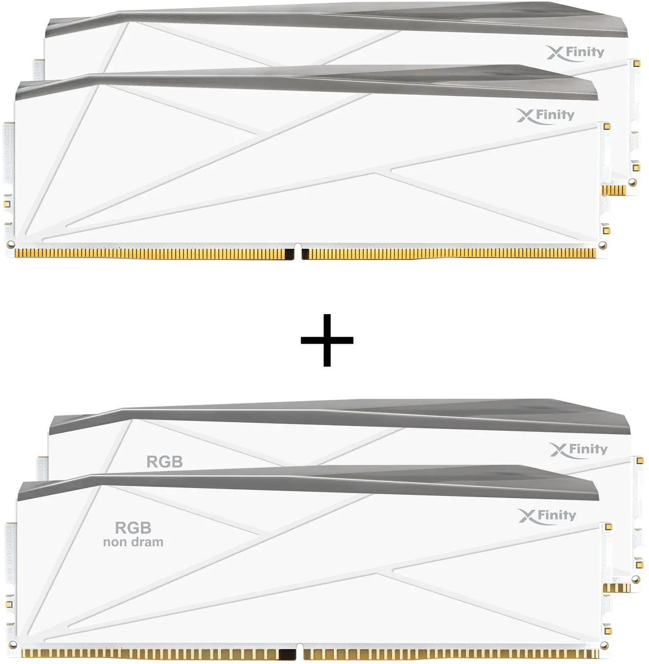 Alt view image 3 of 4 - V-COLOR DDR5 SCC 2+2 KIT Manta XFinity 48GB(24GBx2) 8200MHz CUDIMM with RGB Filler kit CL40 1.4V RGB Gaming Desktop Upgrade RAM Memory Module - White/Silver (TMXFCL2482840WS-DW)