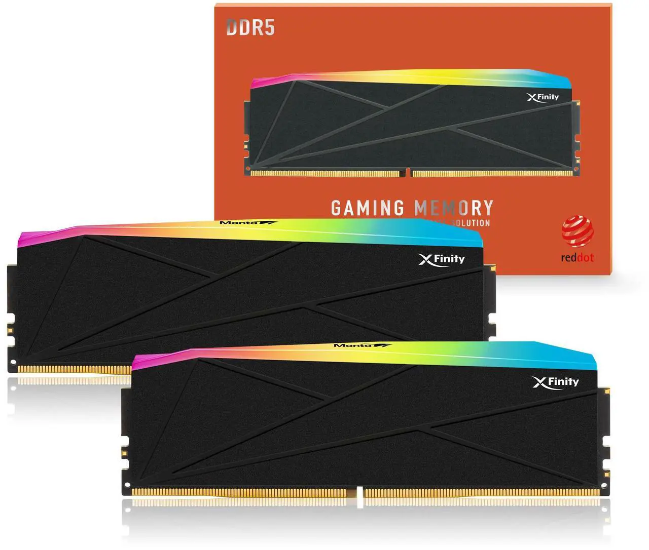 Alt view image 4 of 4 - V-COLOR DDR5 Manta XFinity 128GB(64GBx2) 6400MHz CL32 1.4V AMD EXPO SK HYNIX ORIGINAL IC RGB Gaming Desktop Upgrade RAM Memory Module  Black(TMXFAL6464832KWK)