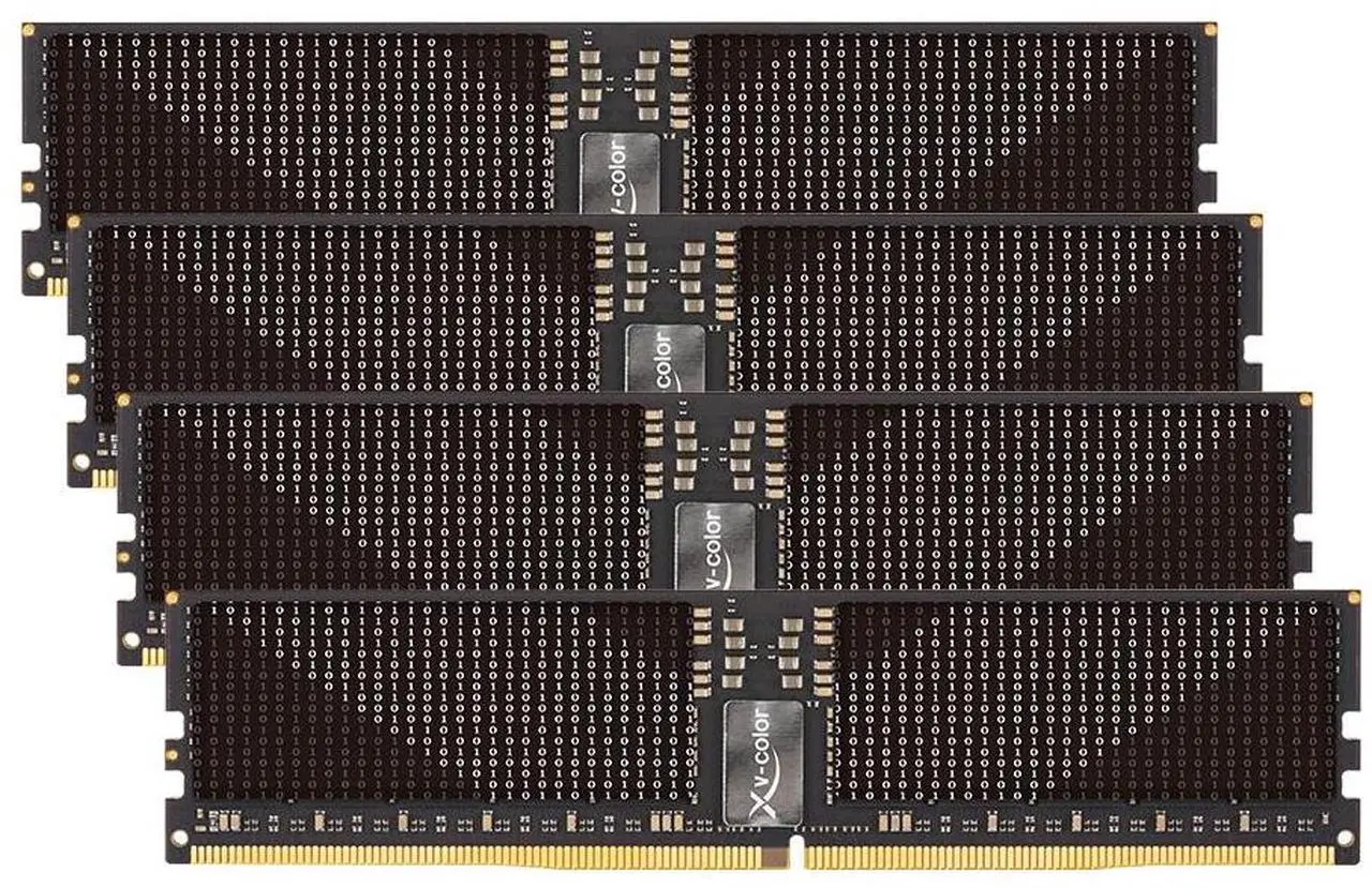 Main image of V-COLOR DDR5 512GB (128GBx4) 5600MHz CL38 4Rx4 OC R-DIMM (Overclocking ECC Registered DIMM) 1.25V Memory Ram for TRX50 Workstation (AMD EXPO) (TRA5128G56Q438Q)