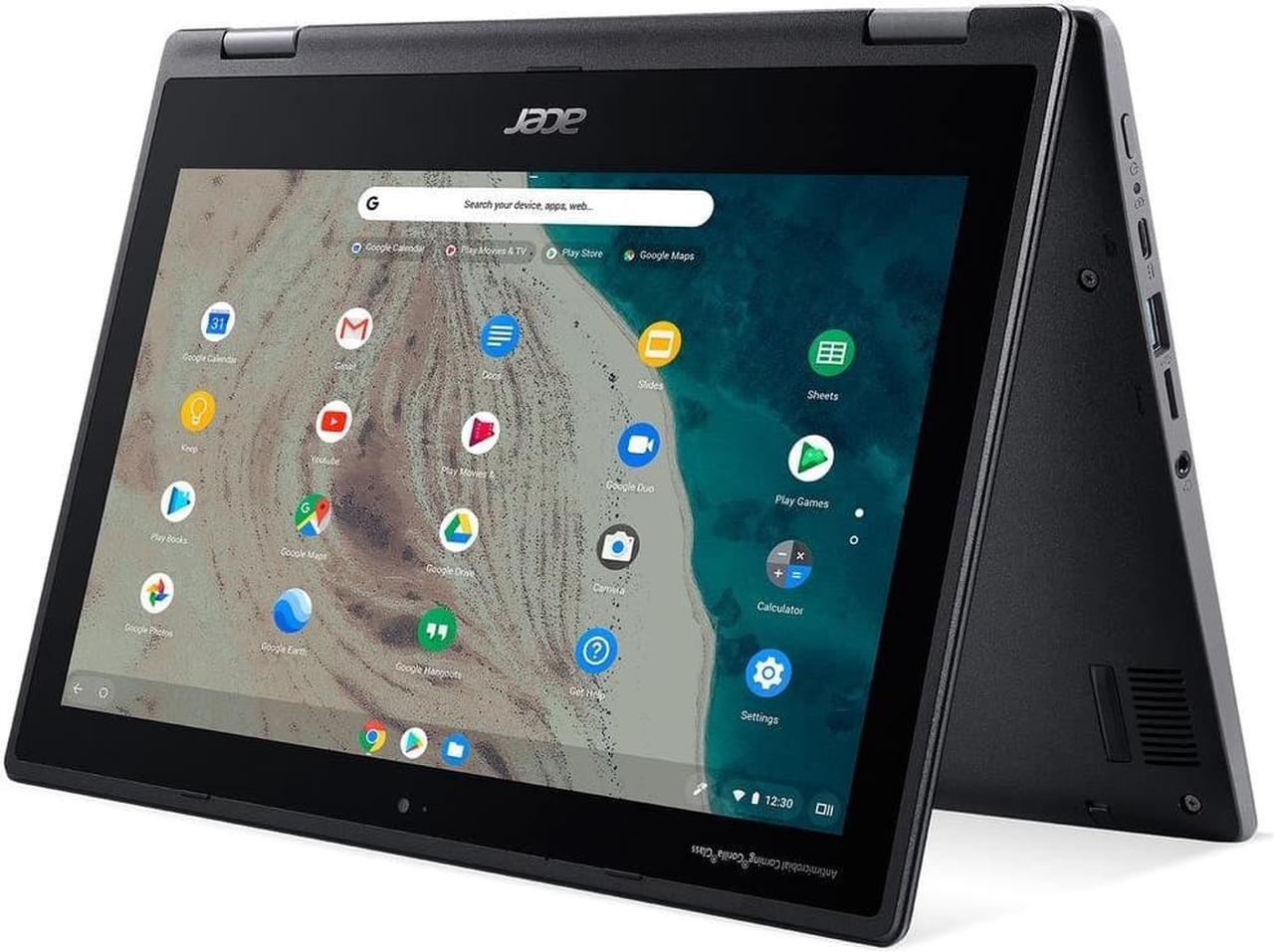 Alt view image 3 of 6 - Acer Chromebook Spin 511 R752TN-C2J5 11.6" Touch 4GB 32GB eMMC Celeron® N4000 1.1GHz ChromeOS, Black