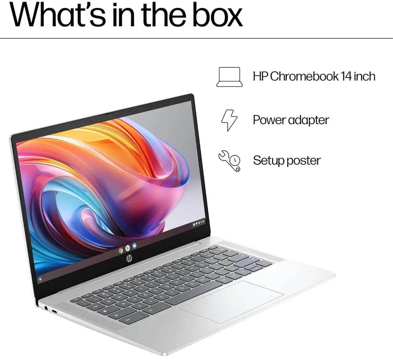 Alt view image 4 of 4 - HP Chromebook 14a-nf0000nr 14" 4GB 64GB SSD Intel Processor N100 1.10GHz ChromeOS, Gray