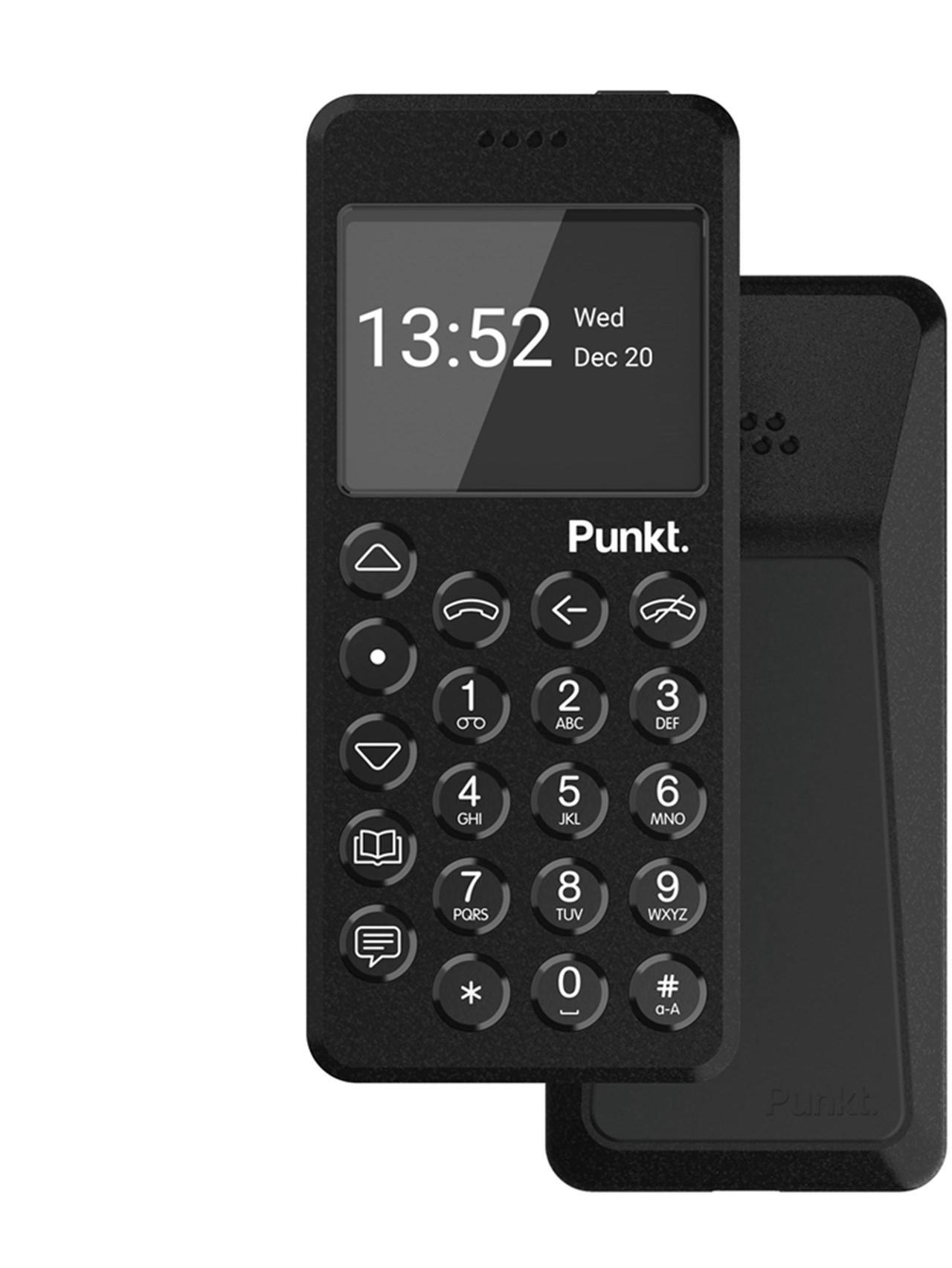 Main image of Punkt. MP02 Minimalist 4G LTE Cell Phone - AT&T/T-Mobile w/ Nano-SIM, 2GB RAM, 16GB Storage - Black