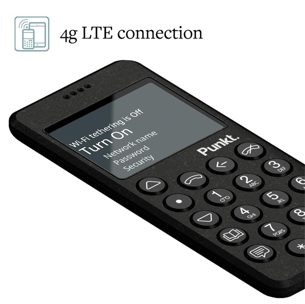 Alt view image 2 of 6 - Punkt. MP02 Minimalist 4G LTE Cell Phone - AT&T/T-Mobile w/ Nano-SIM, 2GB RAM, 16GB Storage - Black