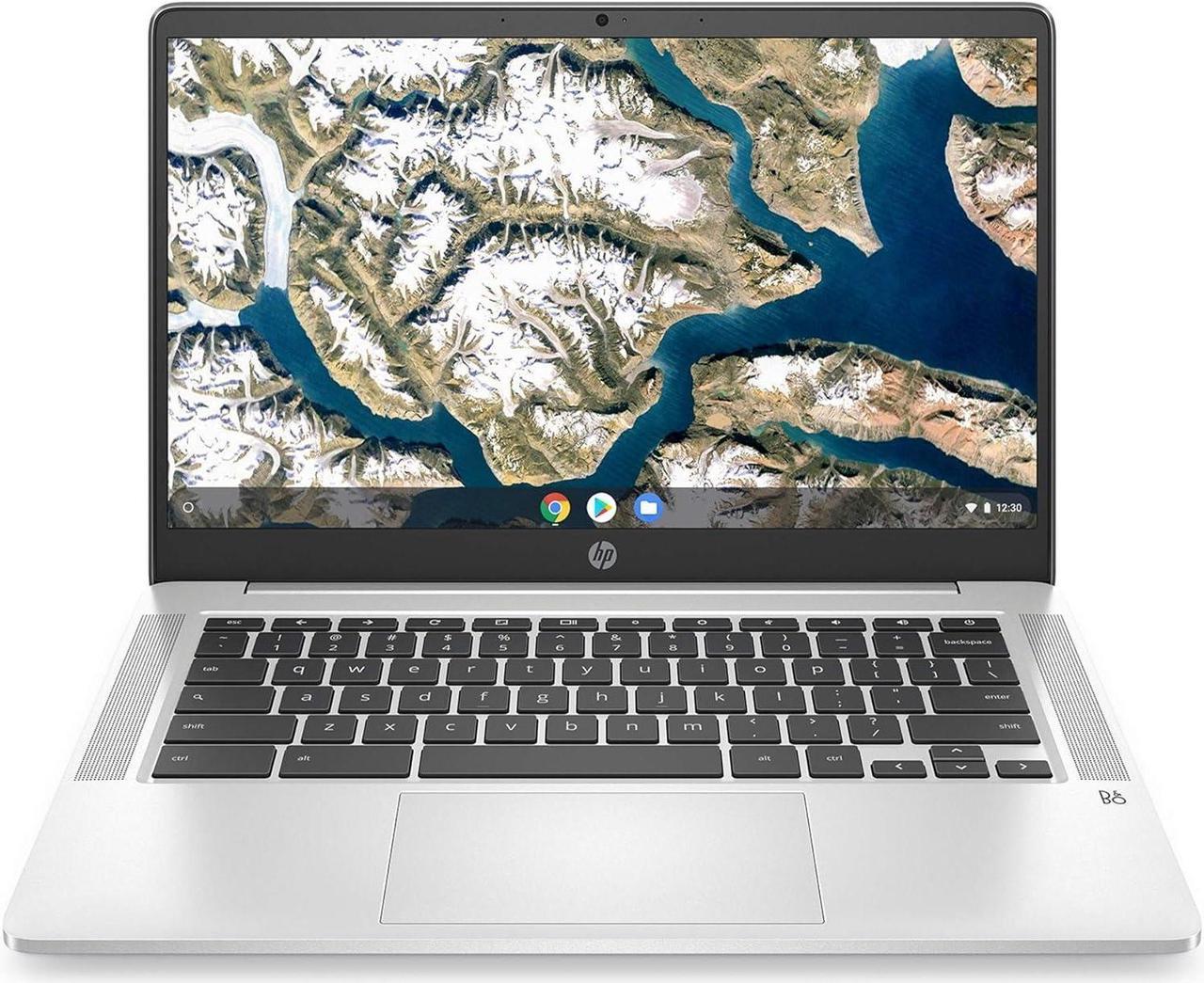 HP Chromebook 14" Touchscreen Intel N200 4GB 128GB UHD Graphics ChromeOS Silver Certified Refurbished