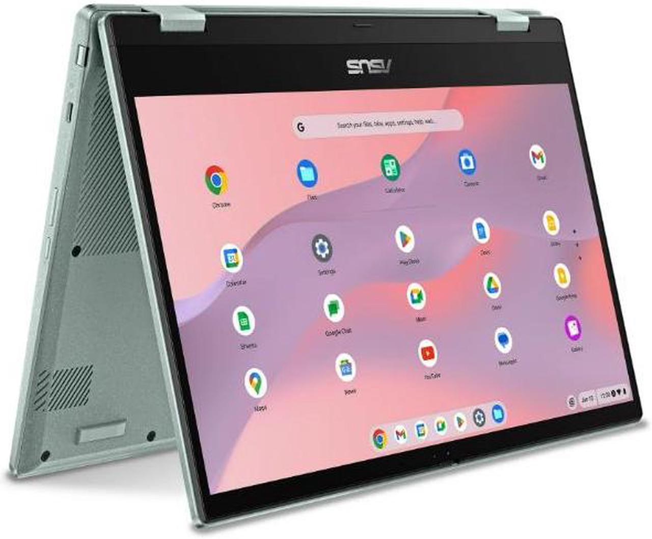 ASUS 14" FHD Touchscreen MediaTek Kompanio 520 4GB 64GB ARM Mali-G52 ChromeOS Grey Green Certified Refurbished