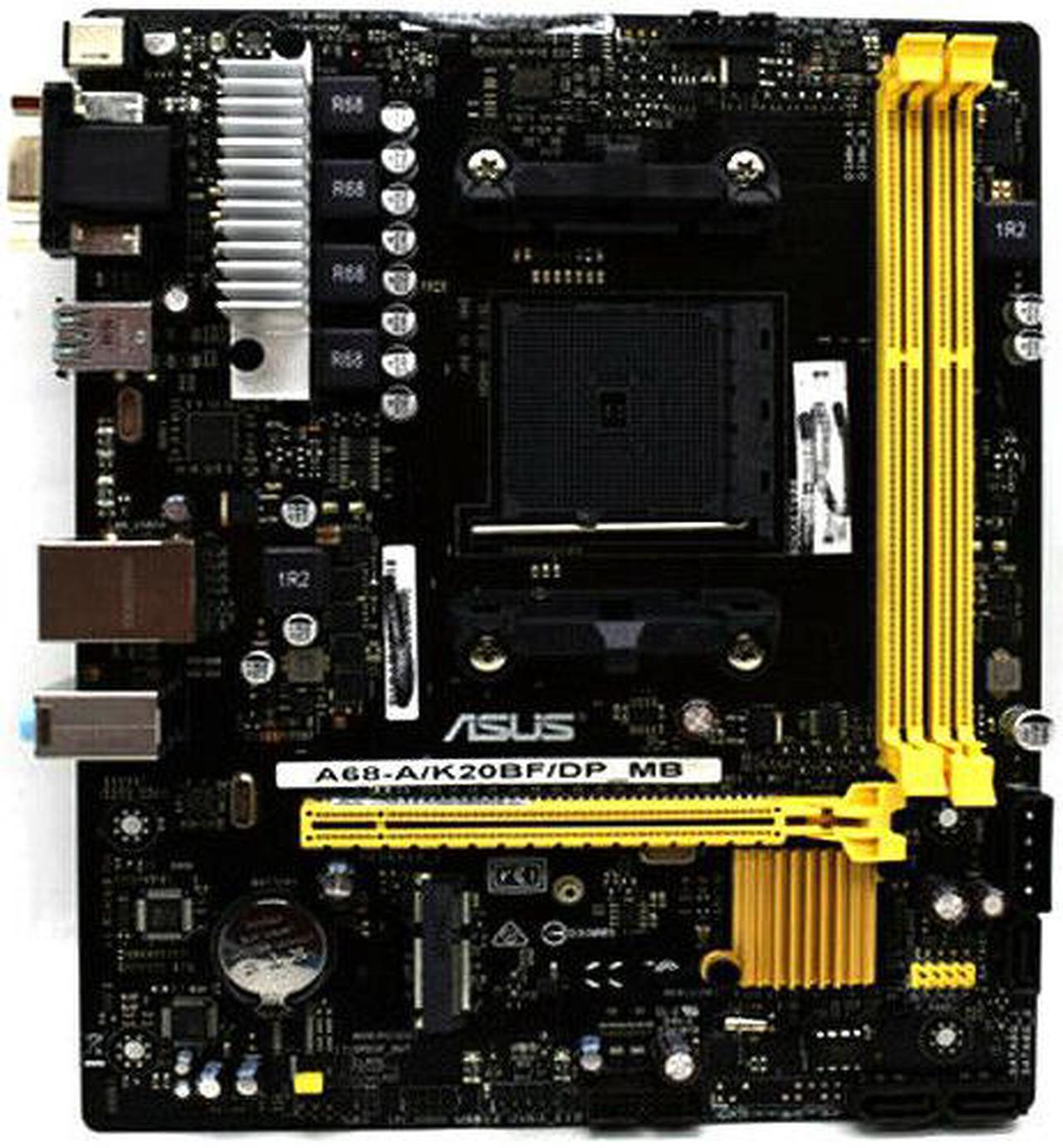 ASUS a68-a/k20bf interface fm2+ ddr3 motherbaord Micro-ATX and I/O backplane