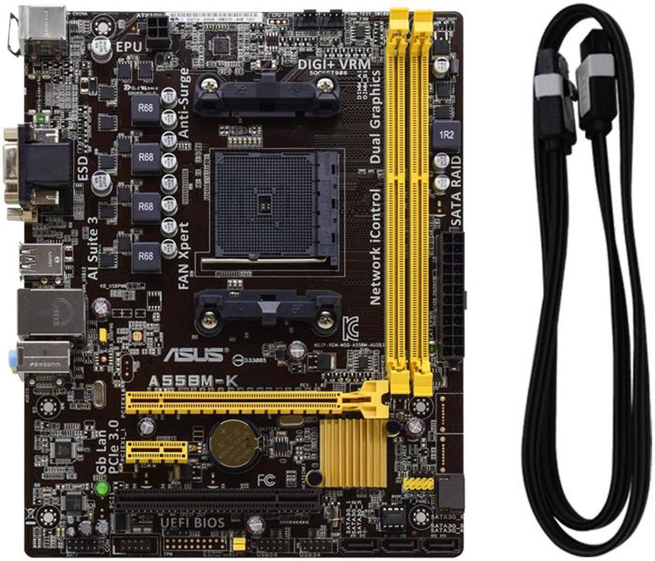 ASUS A55BM-K FM2+ AMD A55 (Hudson D2) Micro ATX AMD Motherboard