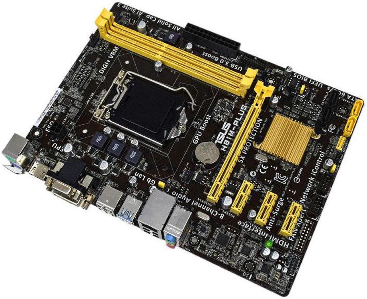 Alt view image 5 of 9 - Asus H81M-PLUS Desktop Motherboard - Intel H81 Chipset - Socket H3 LGA-1150