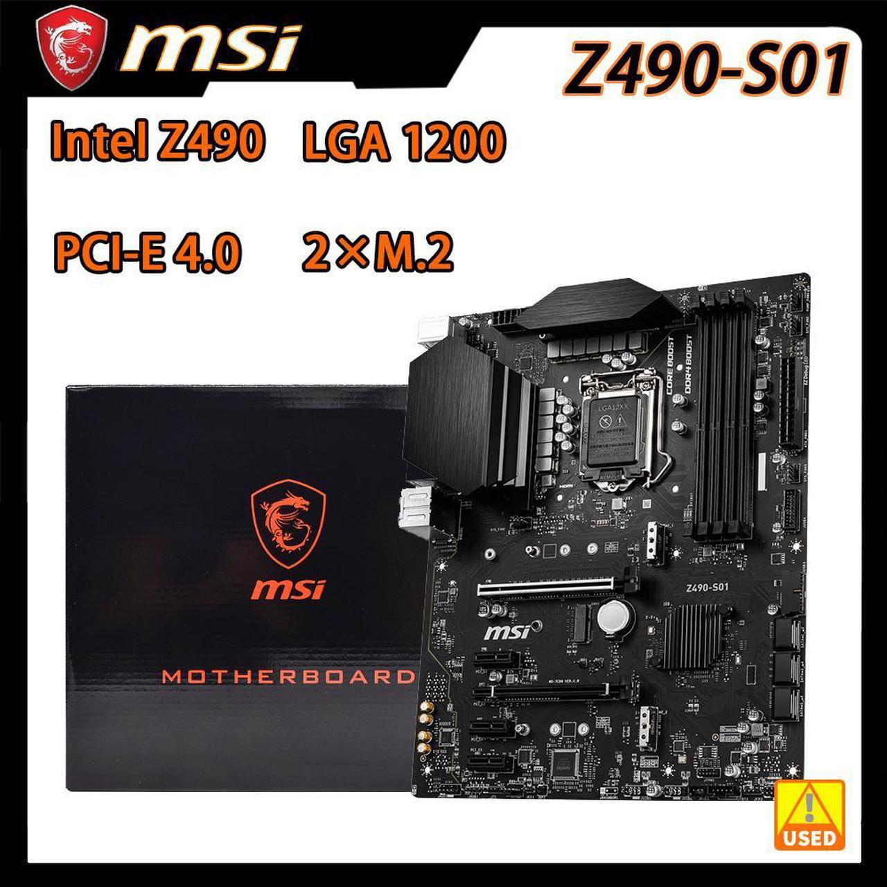 MSI Z490-S01 LGA 1200 Intel Z490 SATA 6Gb/s ATX Intel Motherboard