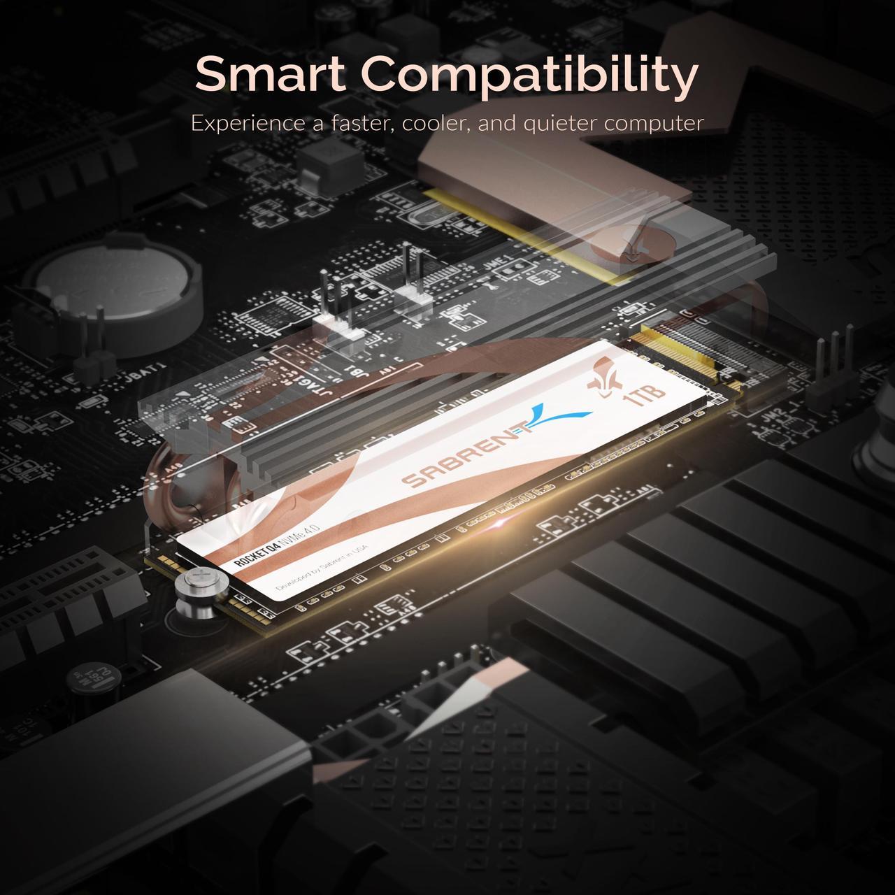 Alt view image 6 of 11 - SABRENT 1TB Rocket Q4 NVMe PCIe 4.0 M.2 2280 Internal SSD Maximum Performance Solid State Drive R/W 4700/1800 MB/s (SB-RKTQ4-1TB)