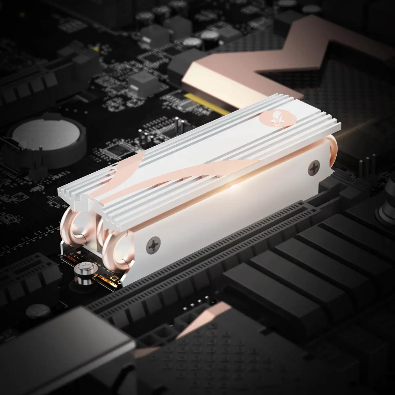 Alt view image 6 of 9 - SABRENT M.2 2280 SSD Rocket Heatsink in Silver (SB-HTSS)
