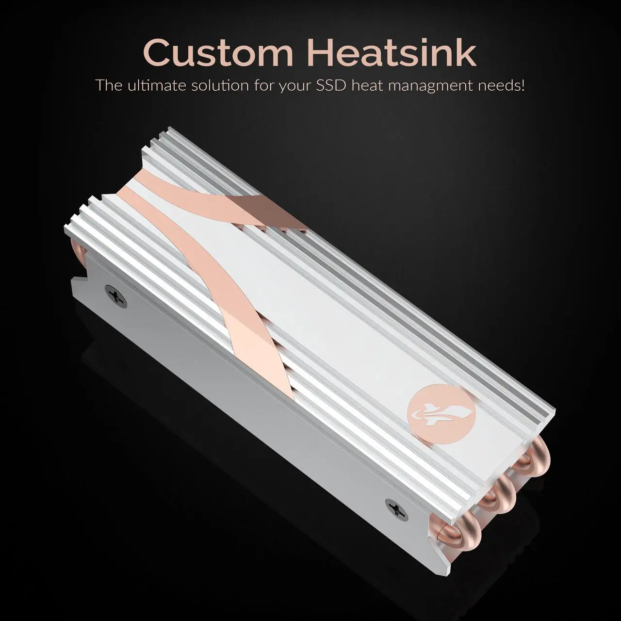 Alt view image 2 of 9 - SABRENT M.2 2280 SSD Rocket Heatsink in Silver (SB-HTSS)
