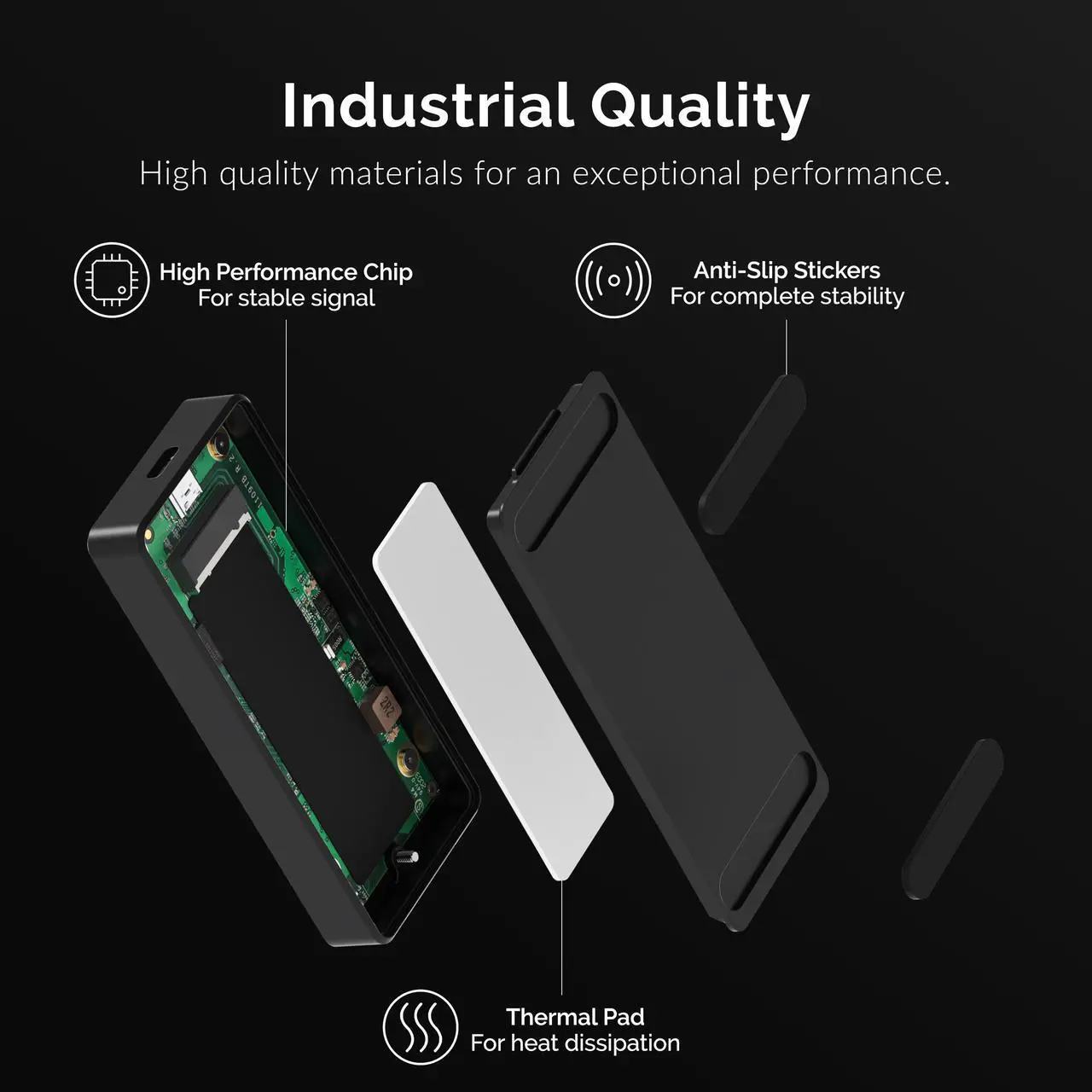 Alt view image 7 of 16 - SABRENT Rocket XTRM-Q 1TB USB 3.2 / Thunderbolt 3 External SSD (SB-XTMQ-1TB)