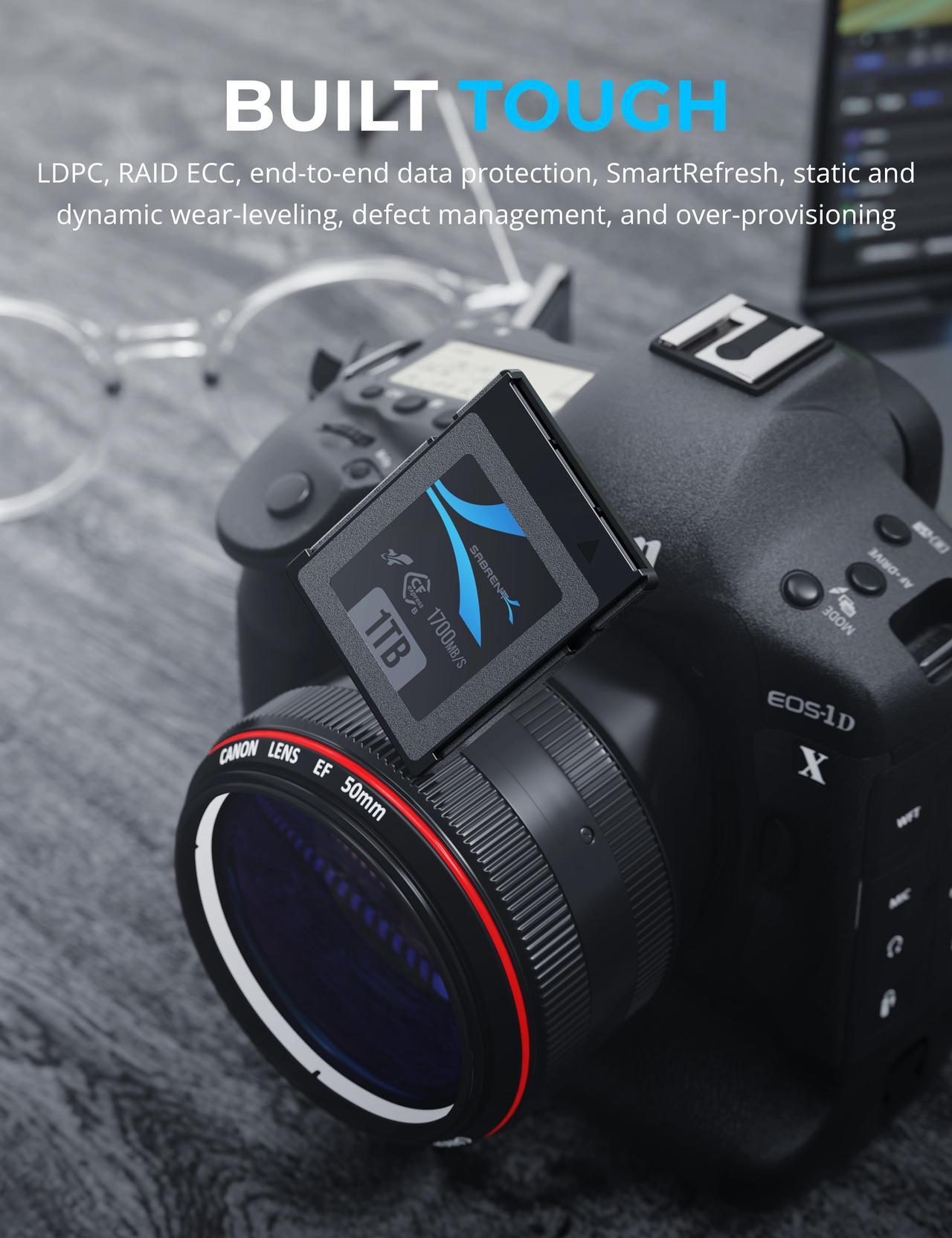 Alt view image 4 of 7 - SABRENT Rocket CFX 1TB CFexpress Type B Memory Card R1700MB/s W1500MB/s (CF-XTBT-1TB)