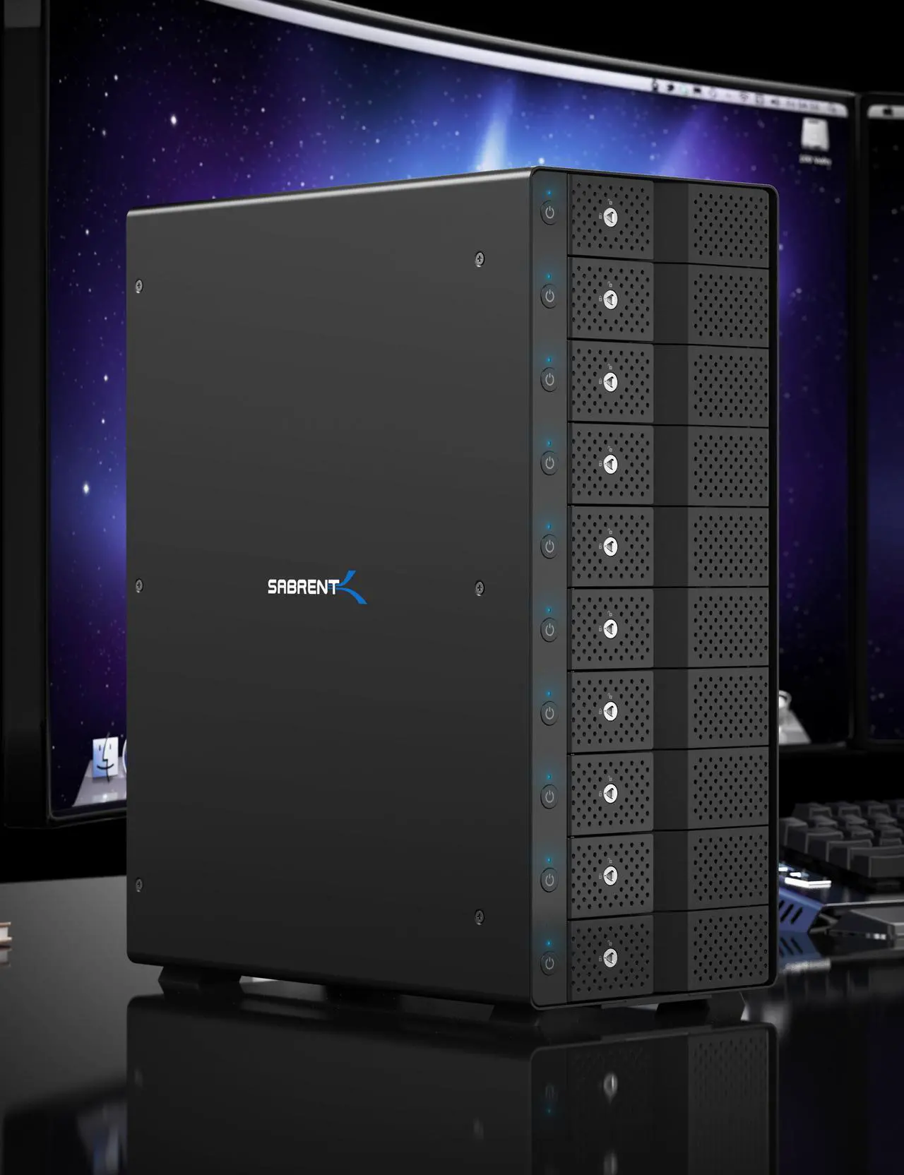 Alt view image 5 of 10 - sabrent 10-bay 3.5? sata hard drive tray-less docking station (usb 3.2 type-c and type-a) (ds-uctb)