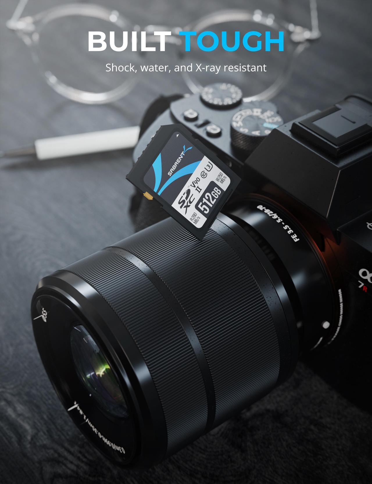 Alt view image 4 of 8 - SABRENT Rocket v90 512GB SD UHS-II Memory Card R280MB/s W250MB/s (SD-TL90-512GB)