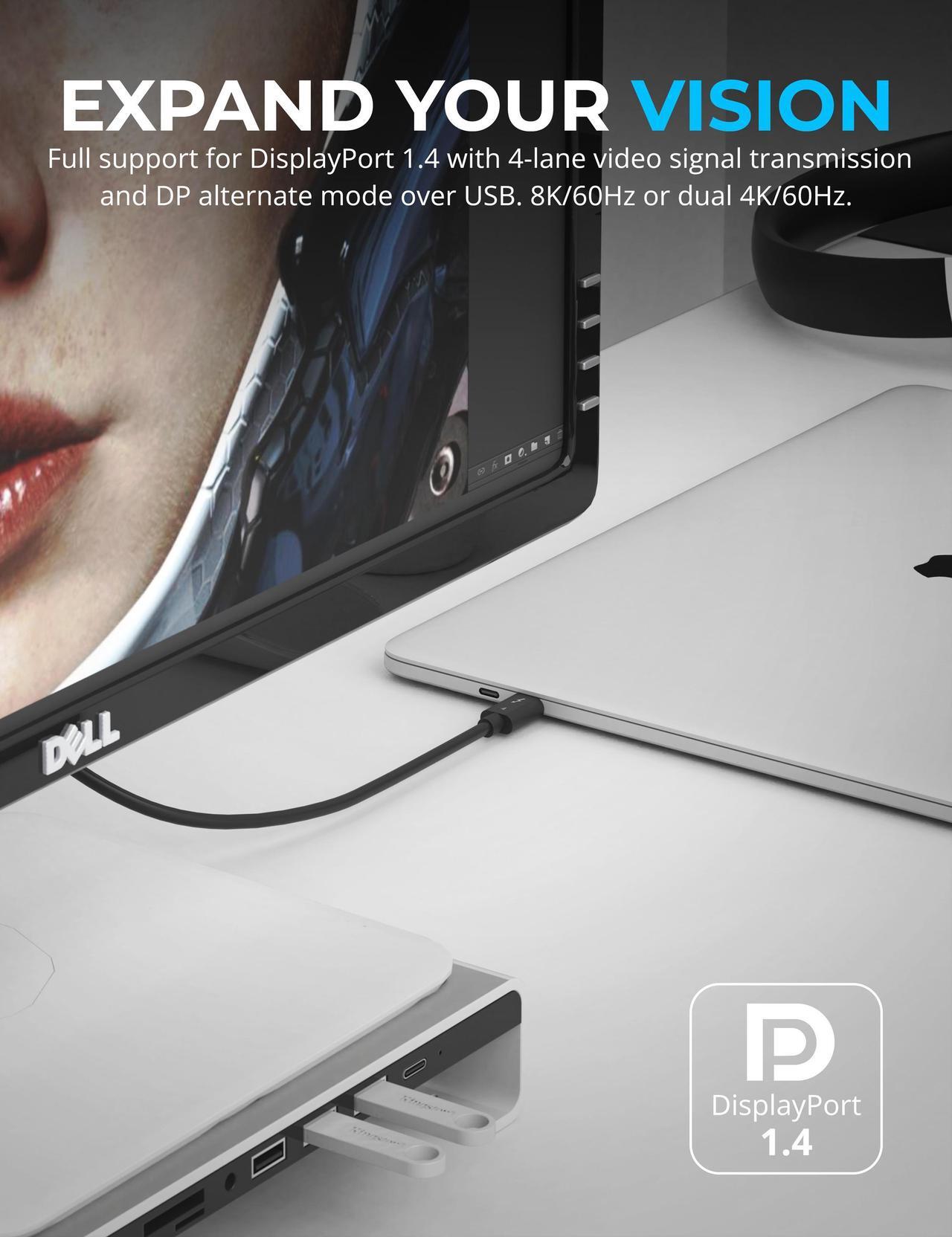 Alt view image 6 of 6 - SABRENT Thunderbolt 4 Passive Cable [3.28 Feet / 1 Meter] (CB-T4M1)