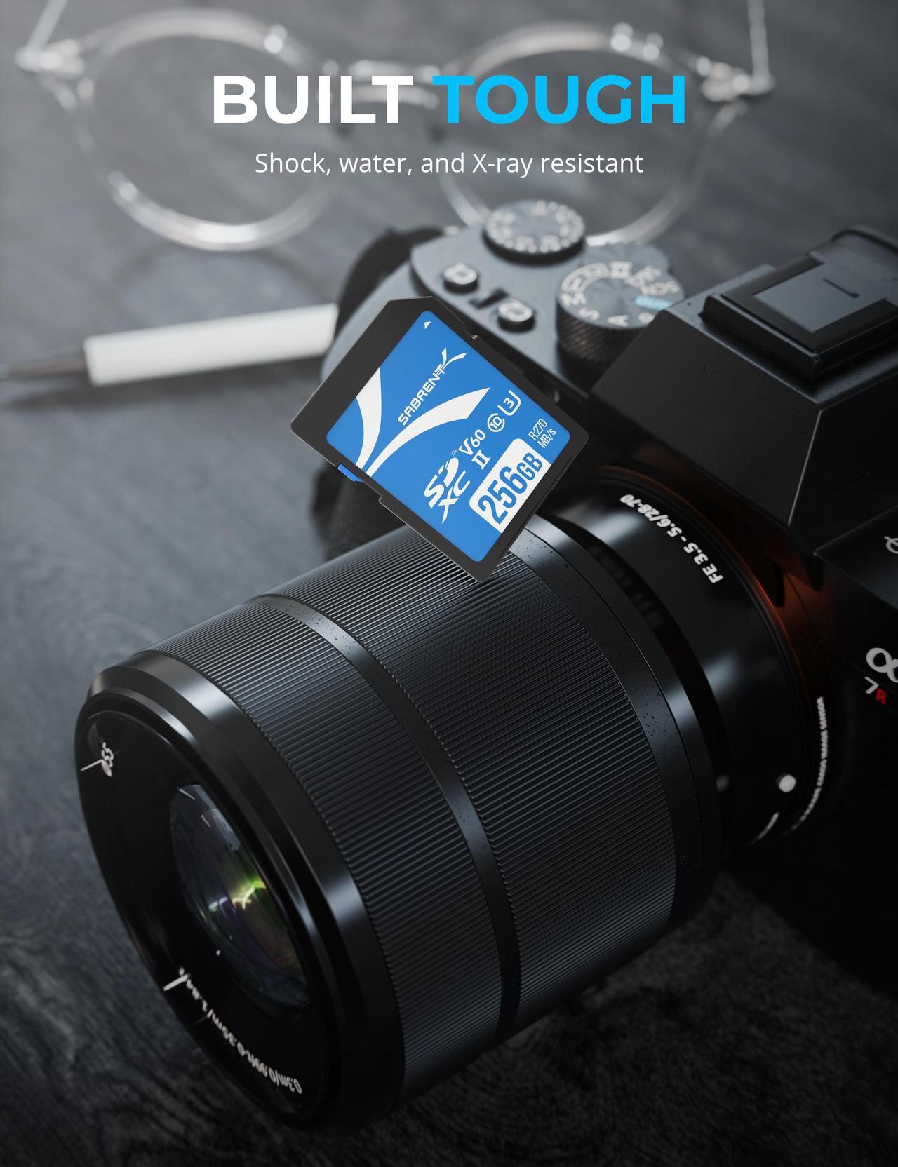 Alt view image 4 of 8 - SABRENT Rocket V60 256GB SD UHS-II Memory Card R270MB/s W170MB/s (SD-TL60-256GB)