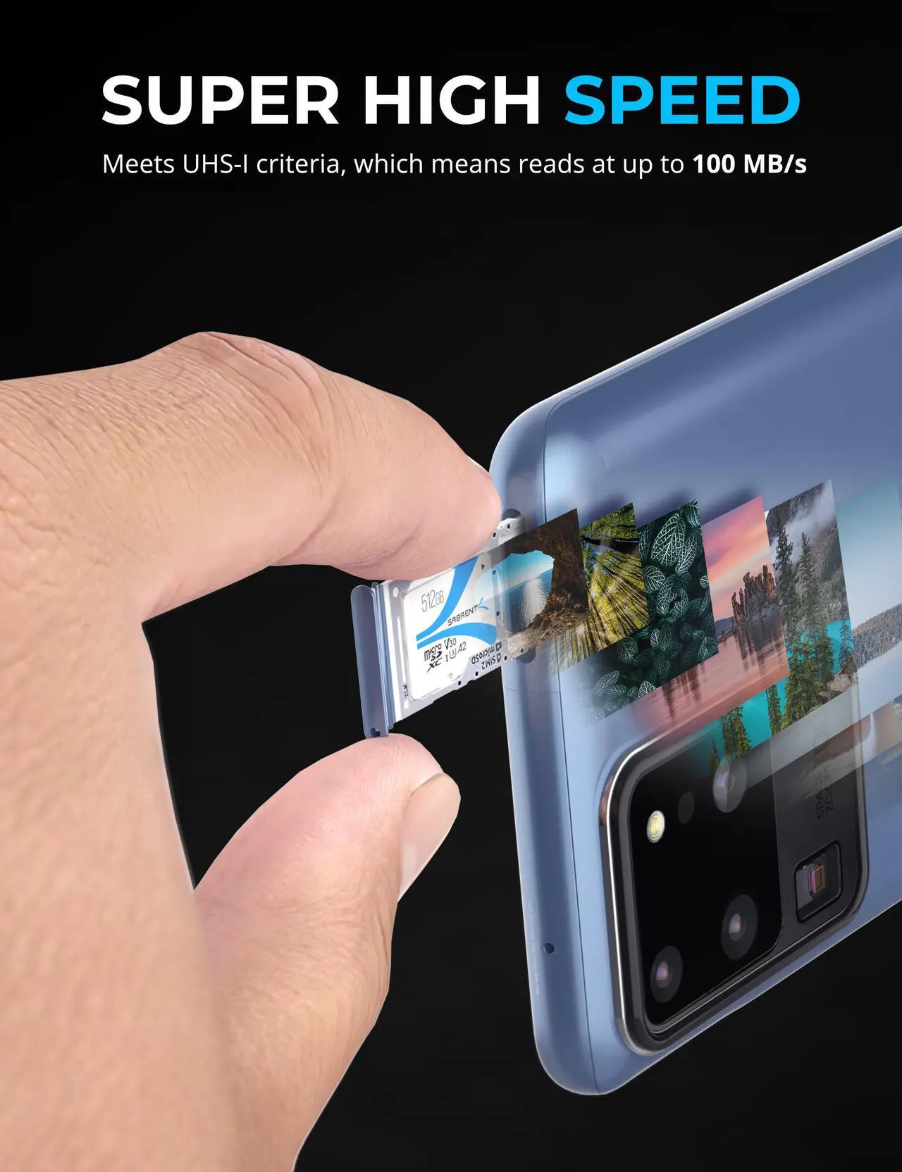 Alt view image 6 of 7 - SABRENT Rocket V30 A2 512GB MicroSDXC Memory Card R100MB/s W30MB/s (SD-MQ30-512)