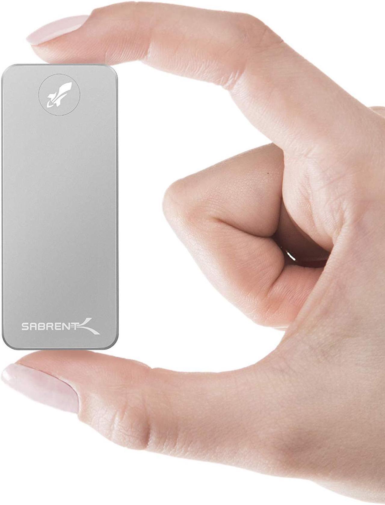 Main image of SABRENT Rocket Nano 2TB USB 3.2 10Gb/s External Aluminum SSD (Silver) (SB-2TB-NANO)