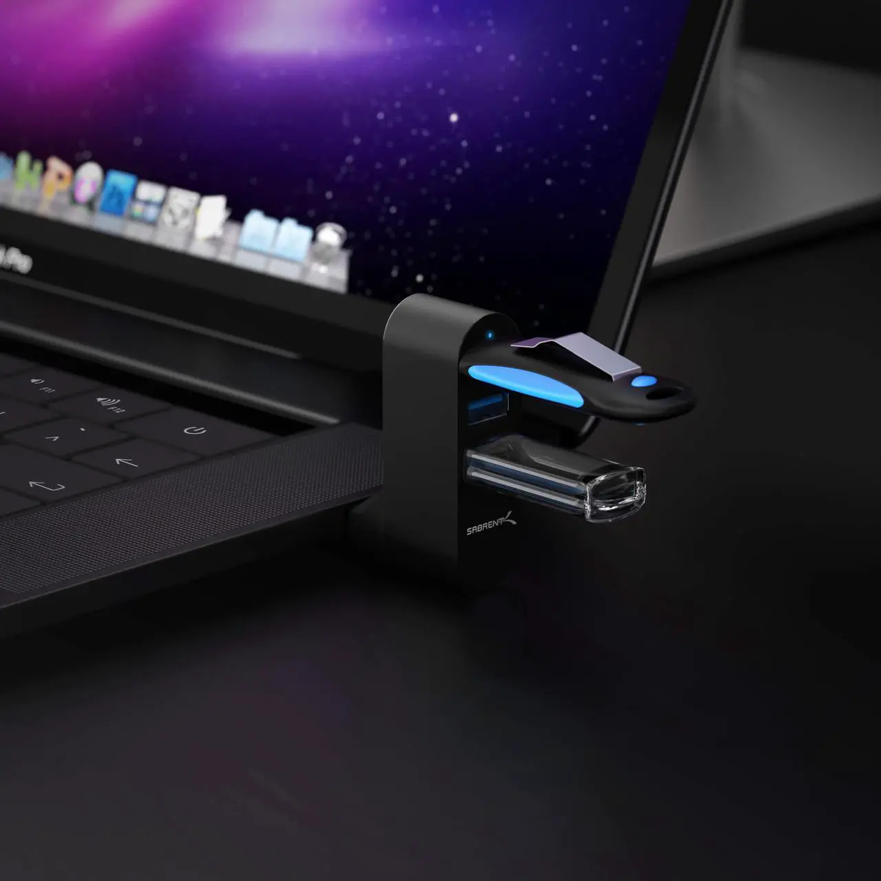 Alt view image 8 of 8 - SABRENT Premium 3 Port Aluminum Mini USB 3.0 Hub [90°/180° Degree Rotatable] (HB-R3MB)