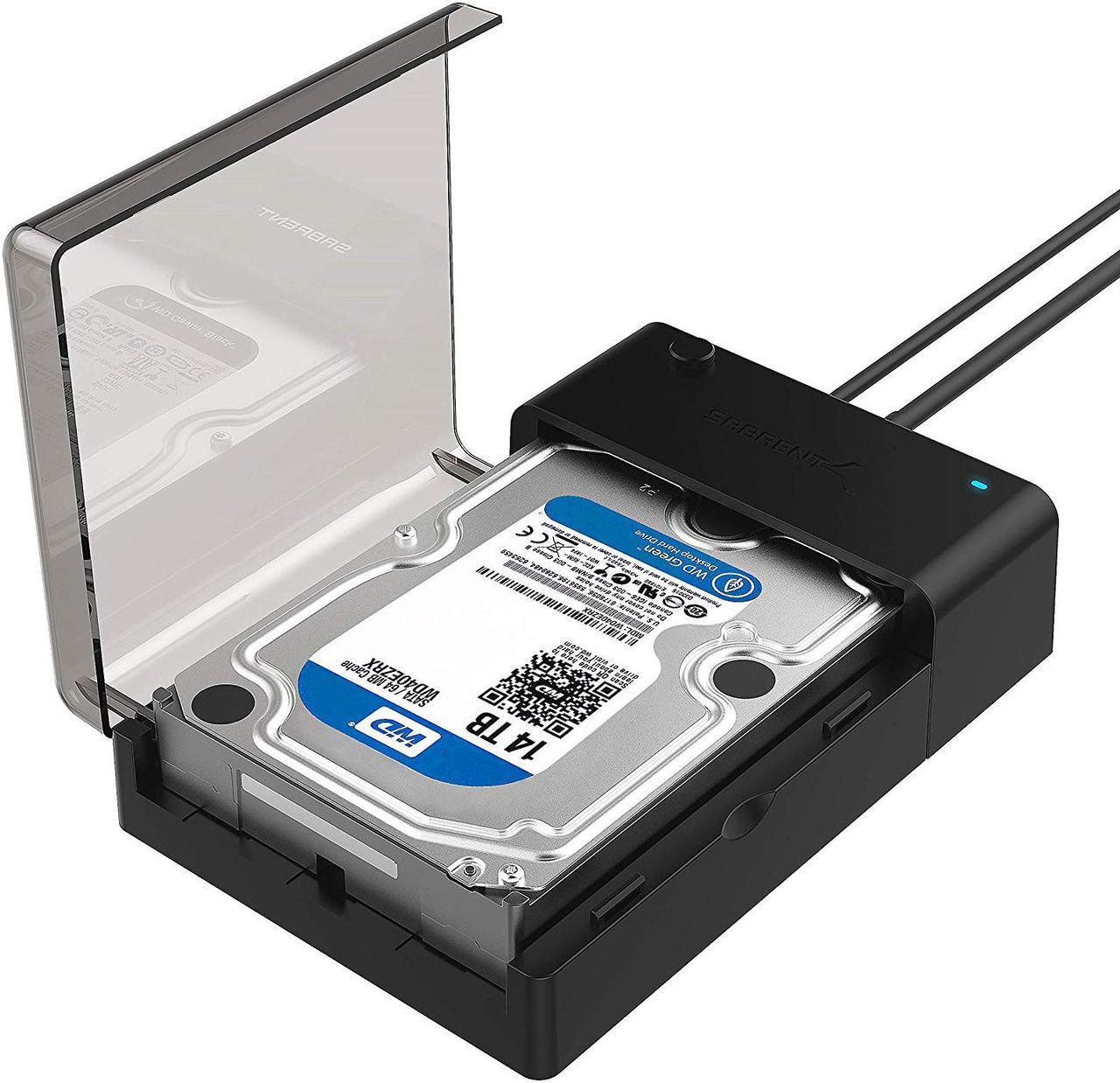 Sabrent USB 3.0 to SATA External Hard Drive Lay-Flat Docking Station for 2.5 or 3.5in HDD, SSD (EC-DFLT)