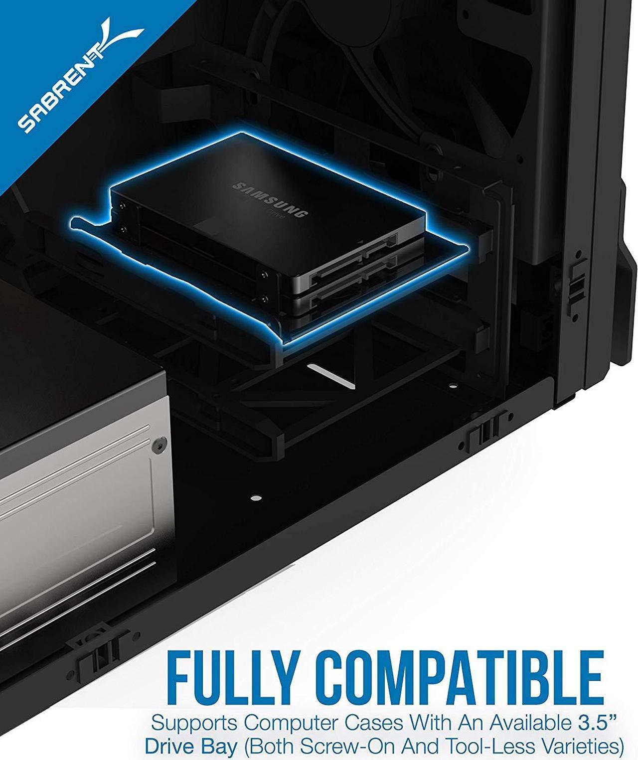 Alt view image 5 of 7 - Sabrent 2.5 Inch to 3.5 Inch Internal Hard Disk Drive Mounting Kit (BK-HDDH)