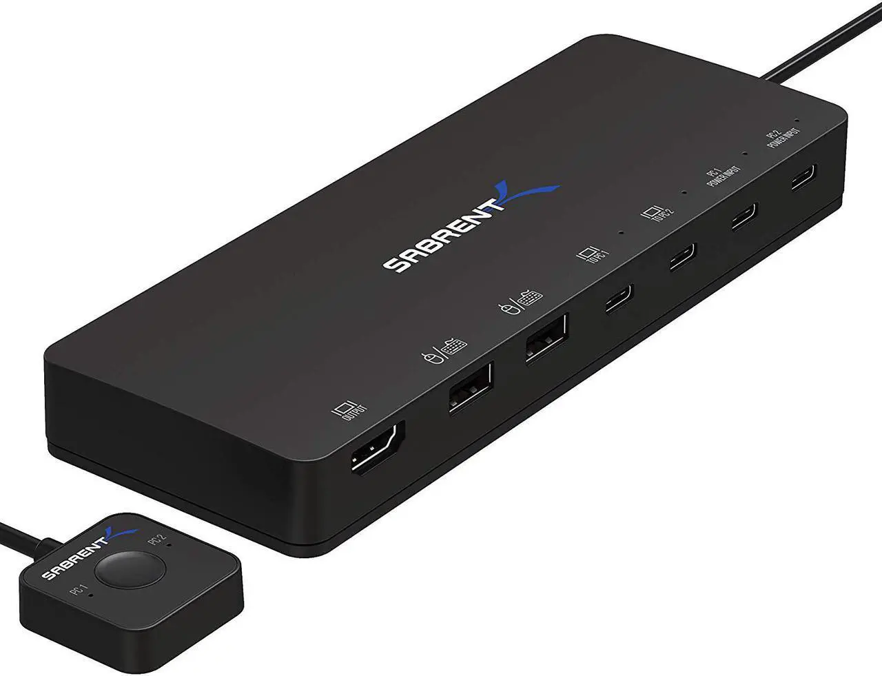 Main image of SABRENT 2-Port USB Type-C KVM Switch with 60 Watt Power Delivery Option (USB-KCPD)