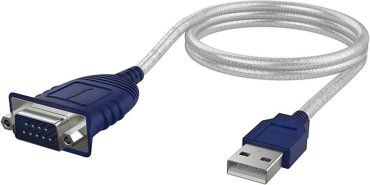 Main image of SABRENT USB 2.0 to Serial (9-Pin) DB-9 RS-232 Converter Cable, Prolific Chipset, - HEXNUTS - , [Windows 10/8.1/8/7/VISTA/XP, Mac OS X 10.6 and Above] 2.5 Feet (CB-DB9P)