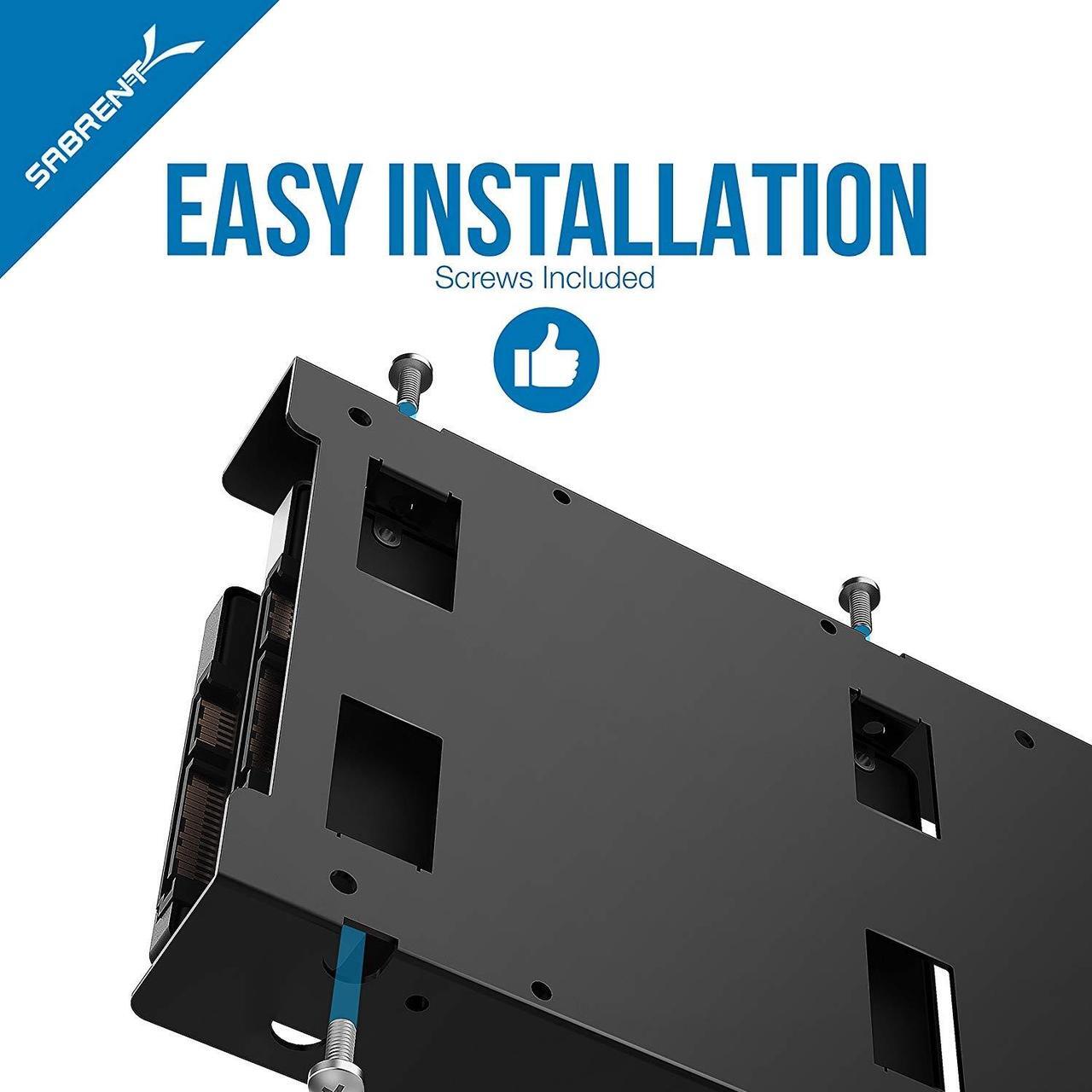 Alt view image 4 of 12 - Sabrent 2.5 Inch to 3.5 Inch Internal Hard Disk Drive Mounting Bracket Kit (BK-HDDF)