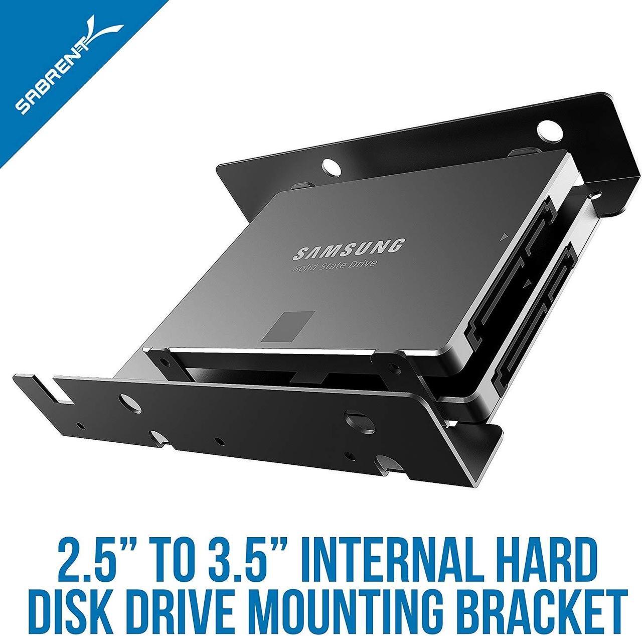 Alt view image 2 of 12 - Sabrent 2.5 Inch to 3.5 Inch Internal Hard Disk Drive Mounting Bracket Kit (BK-HDDF)
