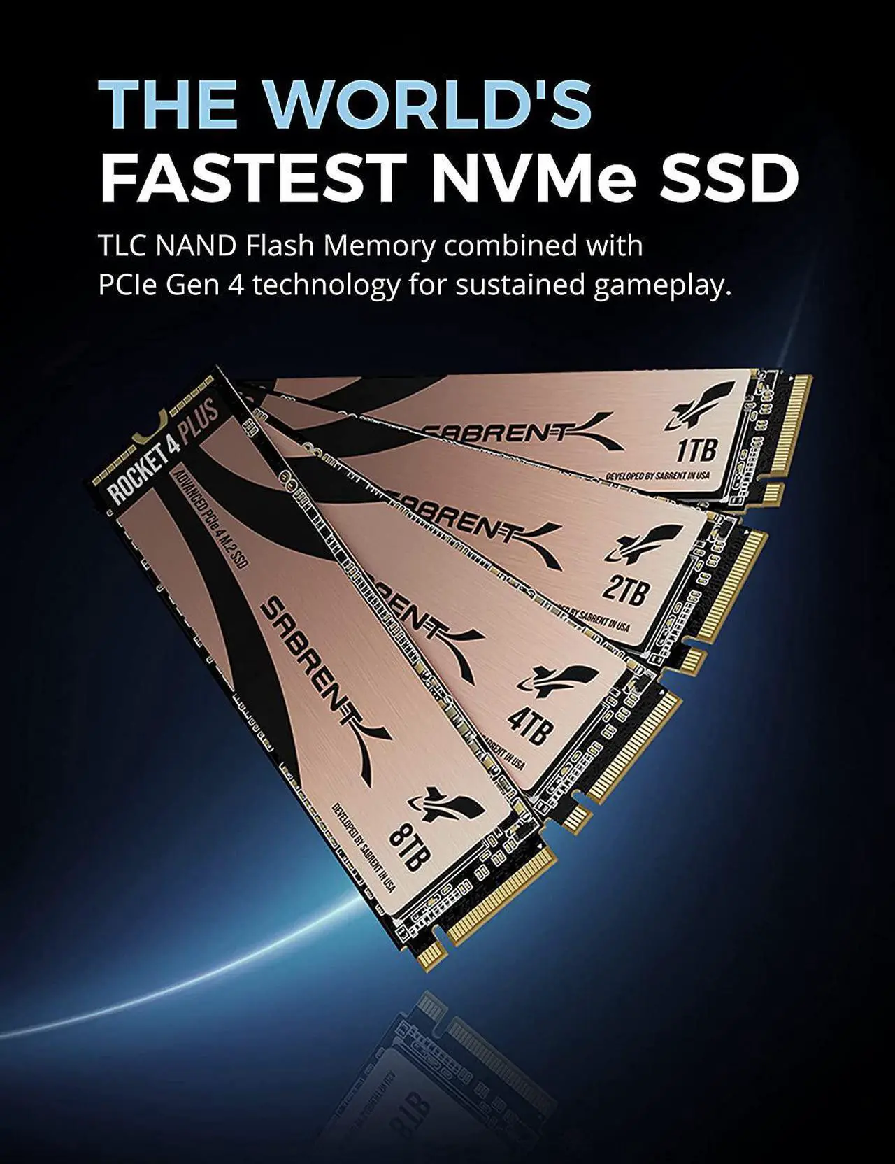 Alt view image 3 of 7 - SABRENT 4TB Rocket 4 Plus NVMe 4.0 Gen4 PCIe M.2 Internal Extreme Performance SSD + M.2 NVMe Heatsink for The PS5 Console (SB-RKT4P-PSHS-4TB)