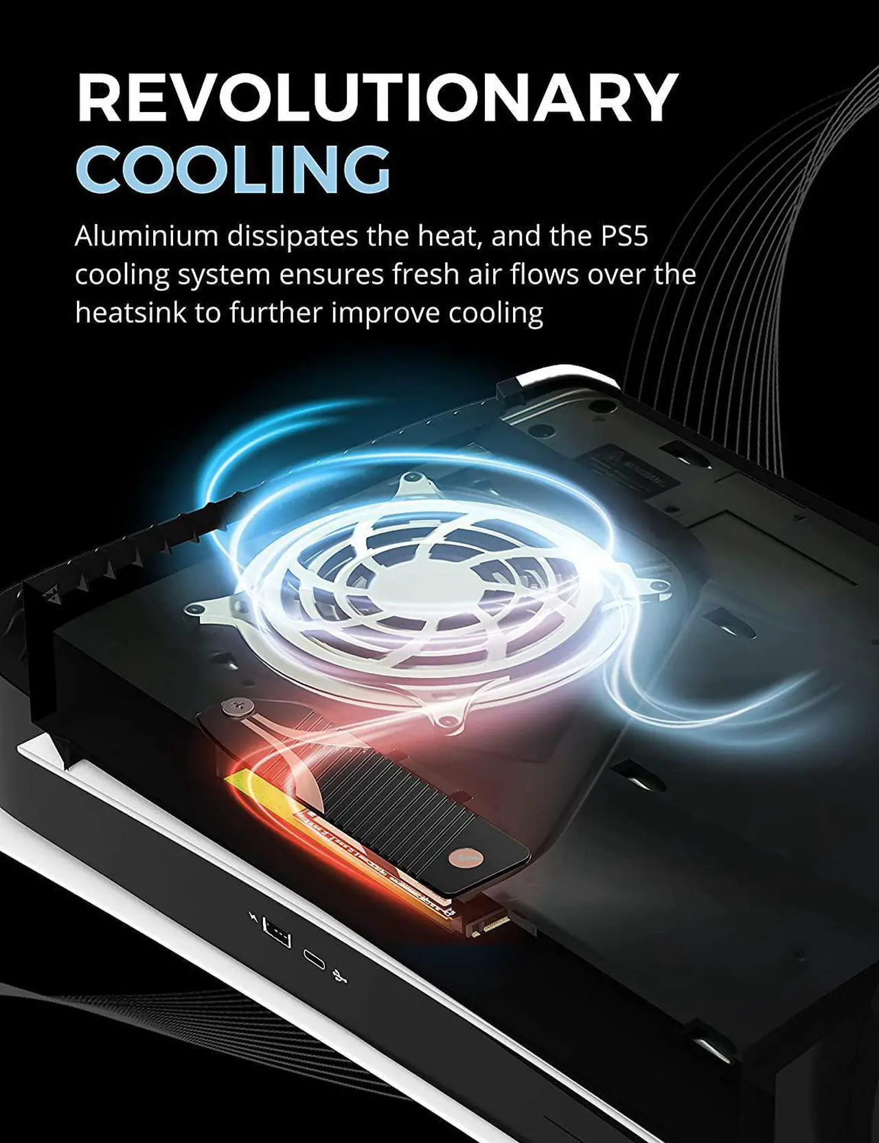 Alt view image 7 of 7 - SABRENT 4TB Rocket 4 Plus NVMe 4.0 Gen4 PCIe M.2 Internal Extreme Performance SSD + M.2 NVMe Heatsink for The PS5 Console (SB-RKT4P-PSHS-4TB)