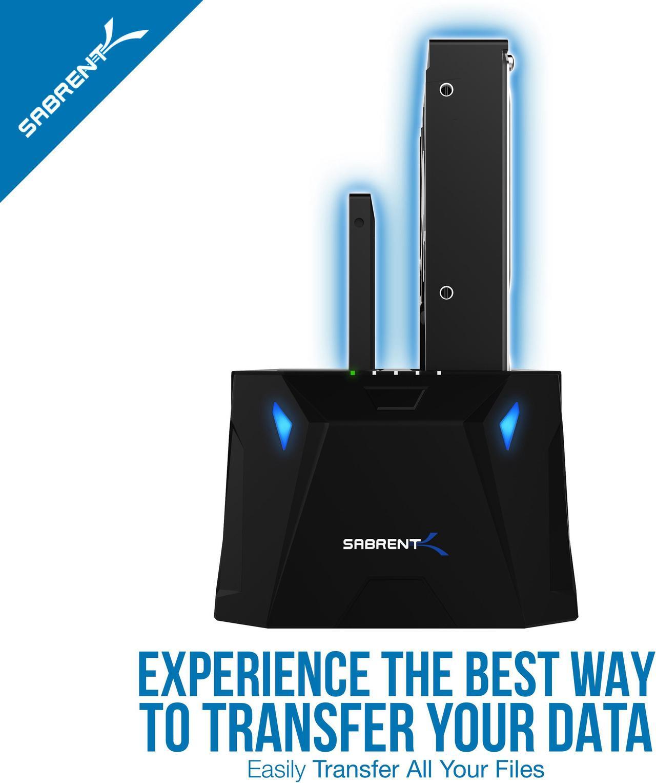 Alt view image 4 of 7 - SABRENT EC-HD2B 2.5" & 3.5" Black SATA I/II/III USB 3.0 USB 3.0 to SATA I/II/III Dual Bay External Hard Drive Docking Station for 2.5 or 3.5in HDD, SSD