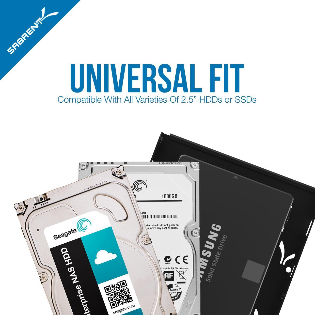 Alt view image 4 of 7 - Sabrent 2.5 Inch to 3.5 Inch Internal Hard Disk Drive Mounting Kit (BK-HDDH)