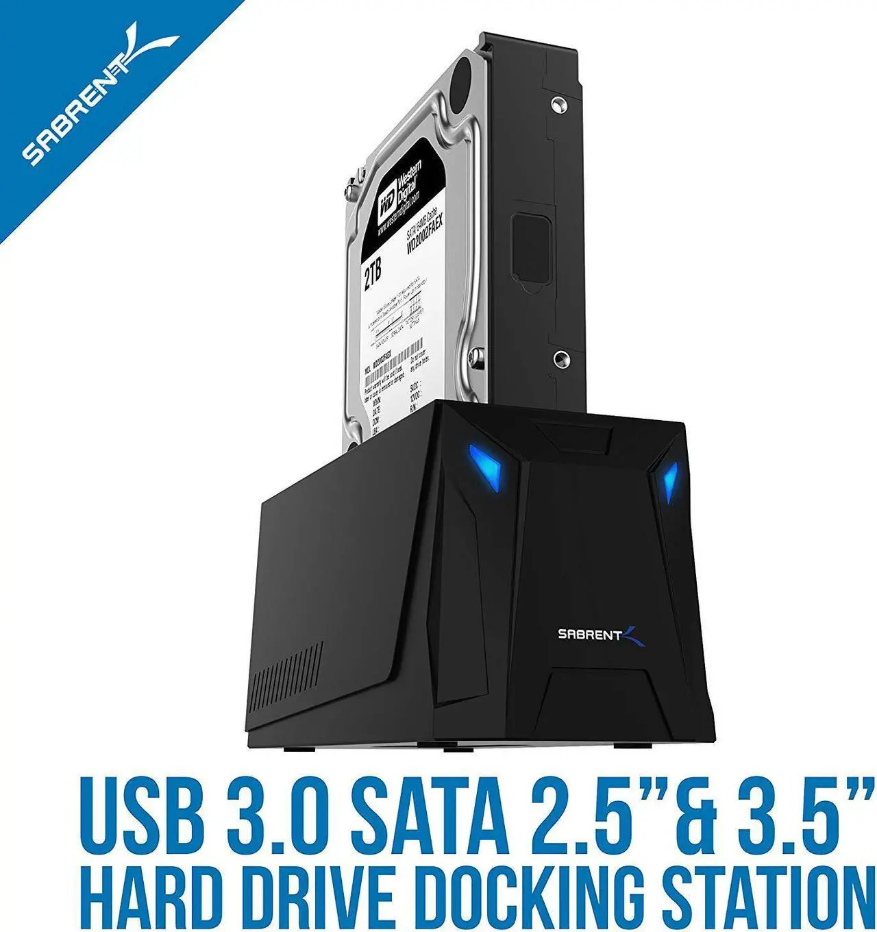Alt view image 4 of 8 - SABRENT USB 3.0 to SATA External Hard Drive Docking Station for 2.5" or 3.5"' HDD, SSD [Support UASP] (EC-UBLB)