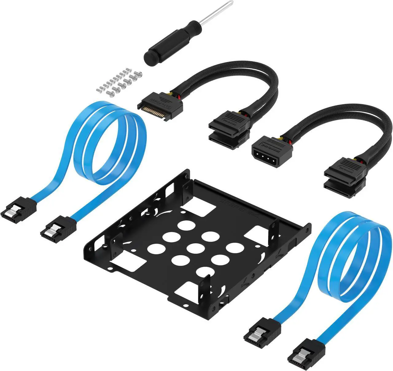 Main image of SABRENT 3.5-Inch to x2 SSD / 2.5-Inch Internal Hard Drive Mounting Kit [SATA and Power Cables Included] (BK-HDCC)