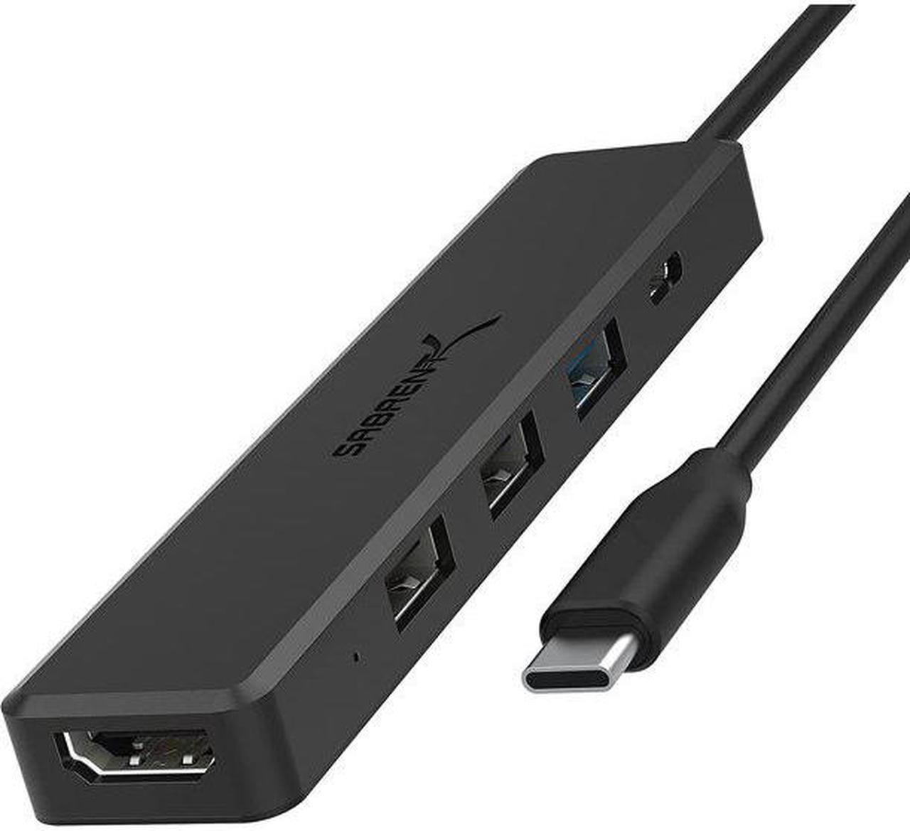 Main image of SABRENT Multi-Port USB Type-C Hub with 4k HDMI | Power Delivery (60 Watts) | 1 USB 3.0 Port | 2 USB 2.0 Ports (HB-TC5P)