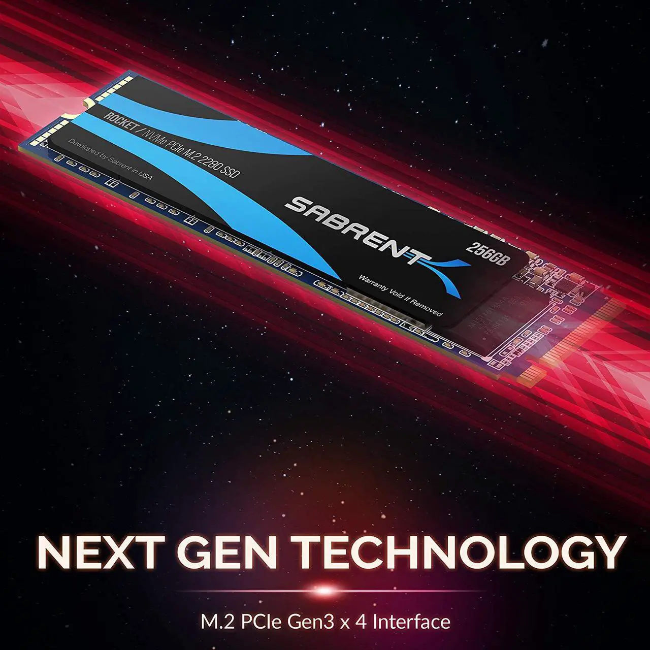 Alt view image 5 of 7 - SABRENT 256GB Rocket NVMe PCIe M.2 2280 Internal SSD High Performance Solid State Drive (SB-ROCKET-256)
