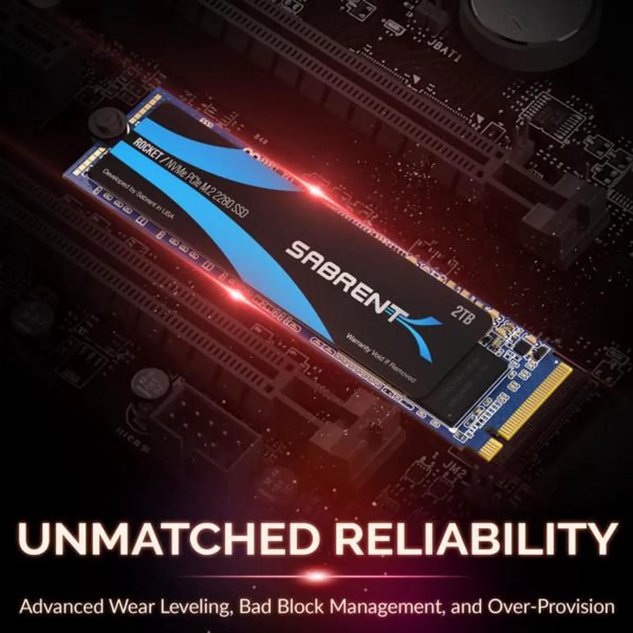 Alt view image 4 of 7 - SABRENT 2TB Rocket NVMe PCIe M.2 2280 Internal SSD High Performance Solid State Drive (SB-ROCKET-2TB)