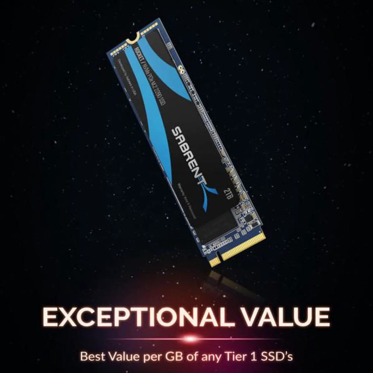 Alt view image 8 of 7 - SABRENT 2TB Rocket NVMe PCIe M.2 2280 Internal SSD High Performance Solid State Drive (SB-ROCKET-2TB)