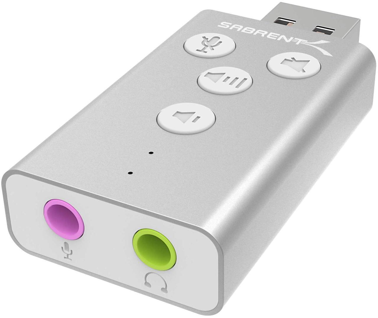 Alt view image 11 of 11 - SABRENT Aluminum USB External 3D Stereo Sound Adapter for Windows and Mac. Plug and Play No Drivers Needed. [Silver] (AU-DDAS)