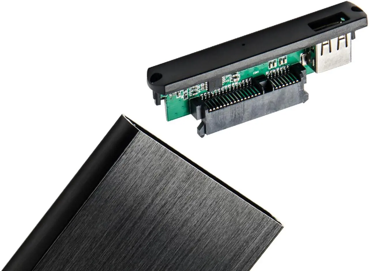 Alt view image 7 of 20 - Sabrent USB 3.0 to 2.5" SSD/SATA External Hard Drive Aluminum Enclosure, Black (EC-UK30)