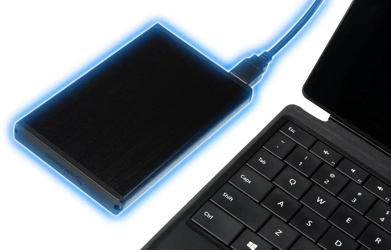 Alt view image 20 of 20 - Sabrent USB 3.0 to 2.5" SSD/SATA External Hard Drive Aluminum Enclosure, Black (EC-UK30)