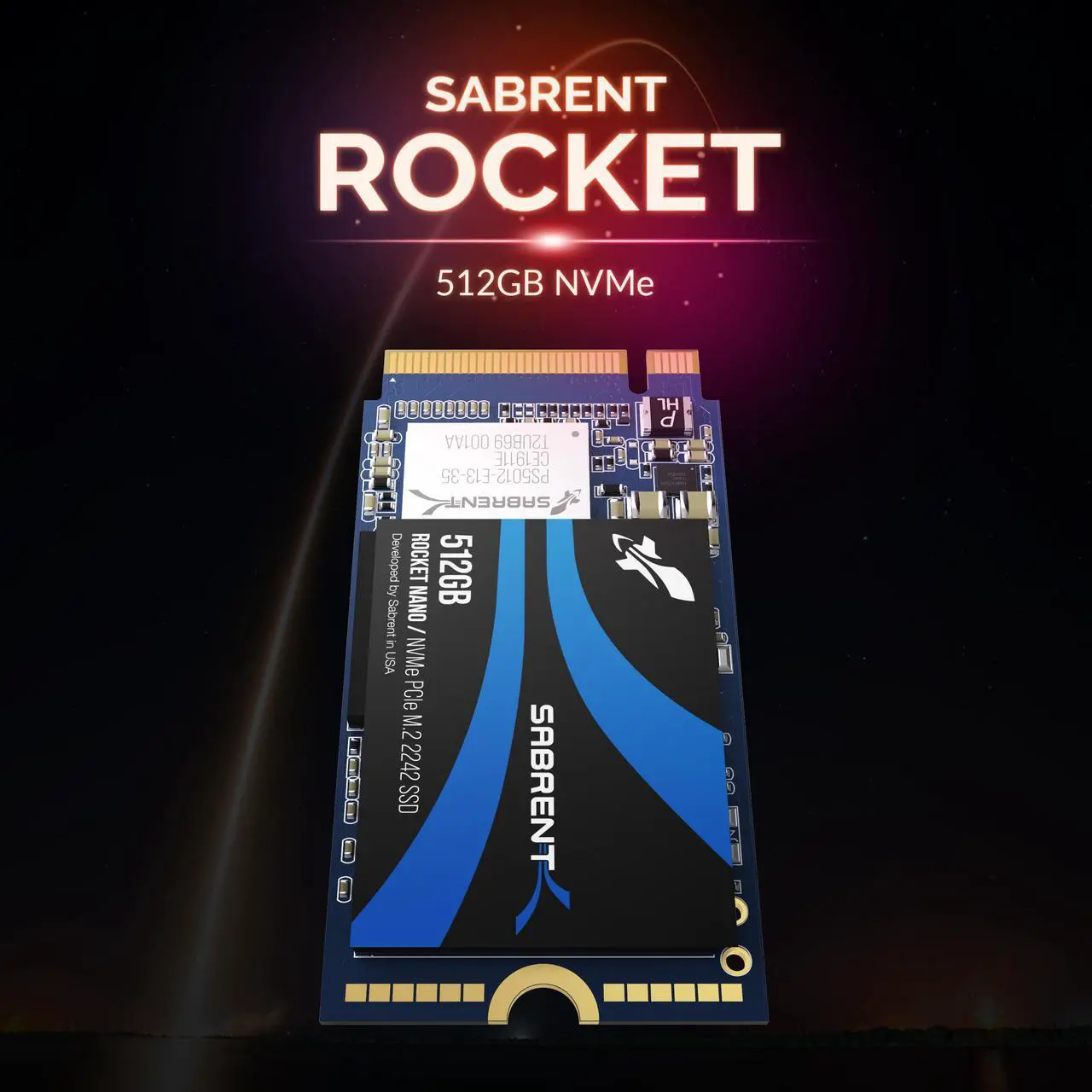 Alt view image 3 of 8 - SABRENT 512GB Rocket NVMe PCIe M.2 2242 DRAM-Less Low Power Internal High-Performance SSD (SB-1342-512)
