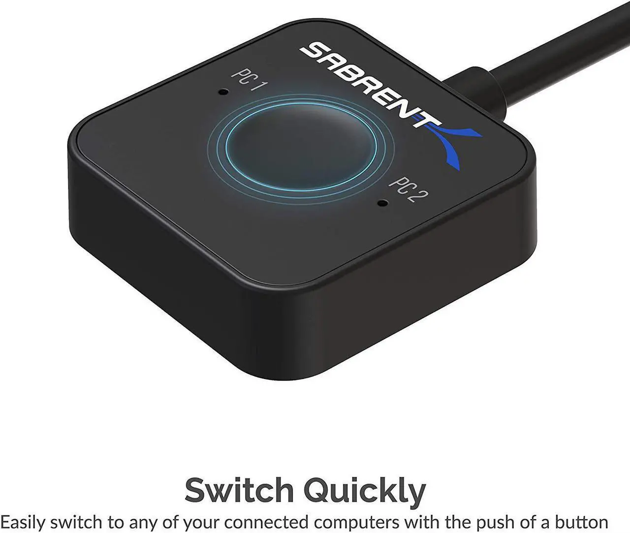 Alt view image 4 of 11 - SABRENT 2-Port USB Type-C KVM Switch with 60 Watt Power Delivery Option (USB-KCPD)