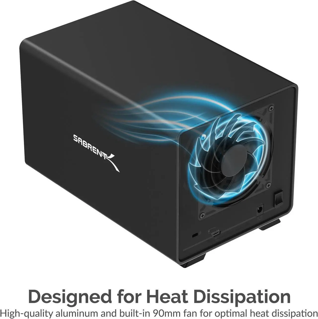 Alt view image 4 of 10 - SABRENT USB 3.2 4-Bay 3.5" SATA Hard Drive Tray-Less Docking Station (DS-SC4B)