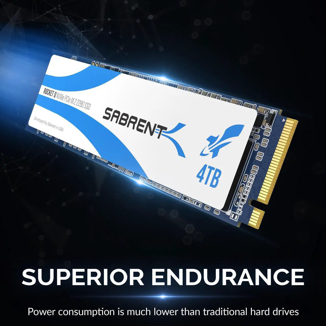 Alt view image 5 of 14 - SABRENT Rocket Q 4TB NVMe PCIe M.2 2280 Internal SSD High-Performance Solid State Drive R/W 3200/3000MB/s (SB-RKTQ-4TB)